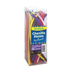Basics Chenille Stems 30cm Assorted 150